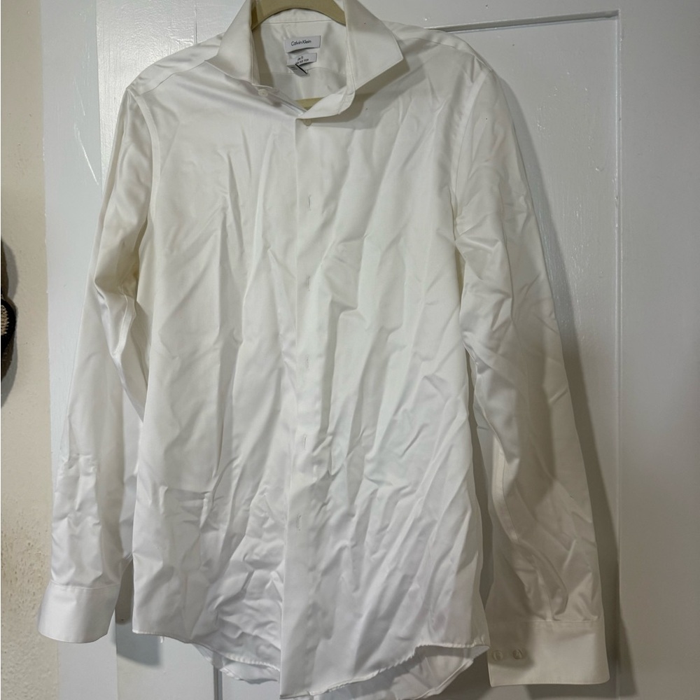 Calvin Klein White Slim Fit Dress Shirt
